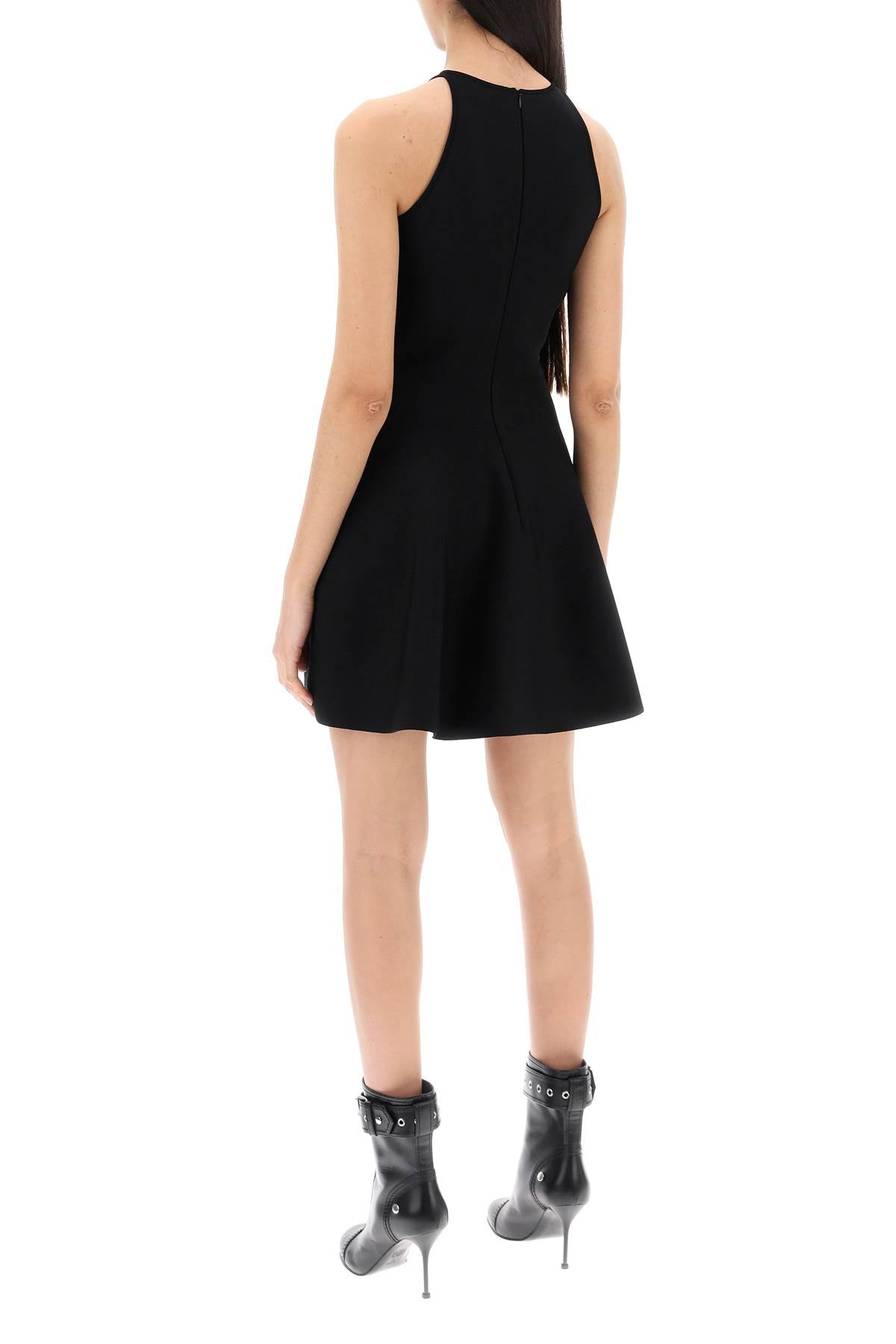 Alexander Mcqueen Mini Knitted Skater Dress