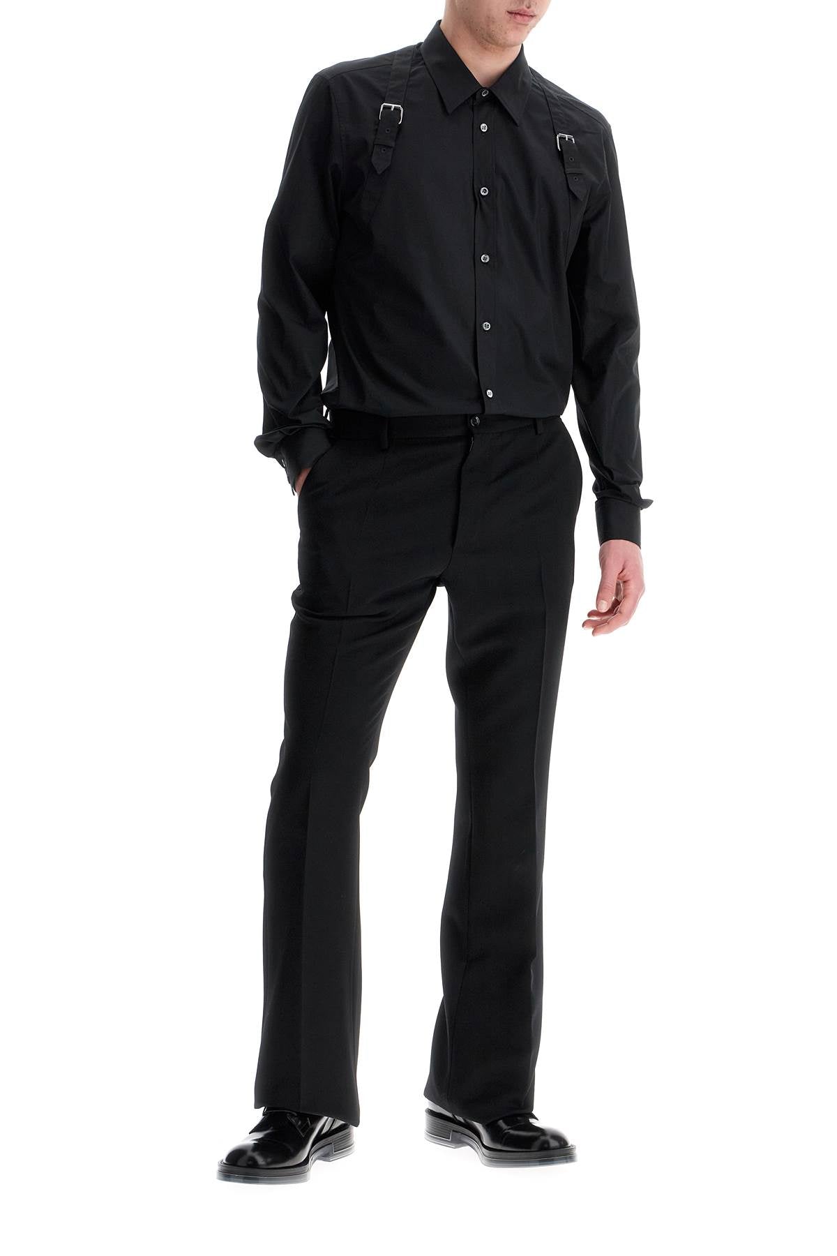 Alexander Mcqueen Poplin Harness Shirt For Men