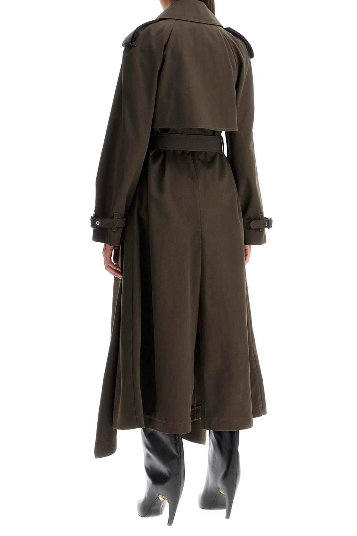 ALEXANDER MCQUEEN Trench Doppiopetto Con Pannelli Drappeggiati