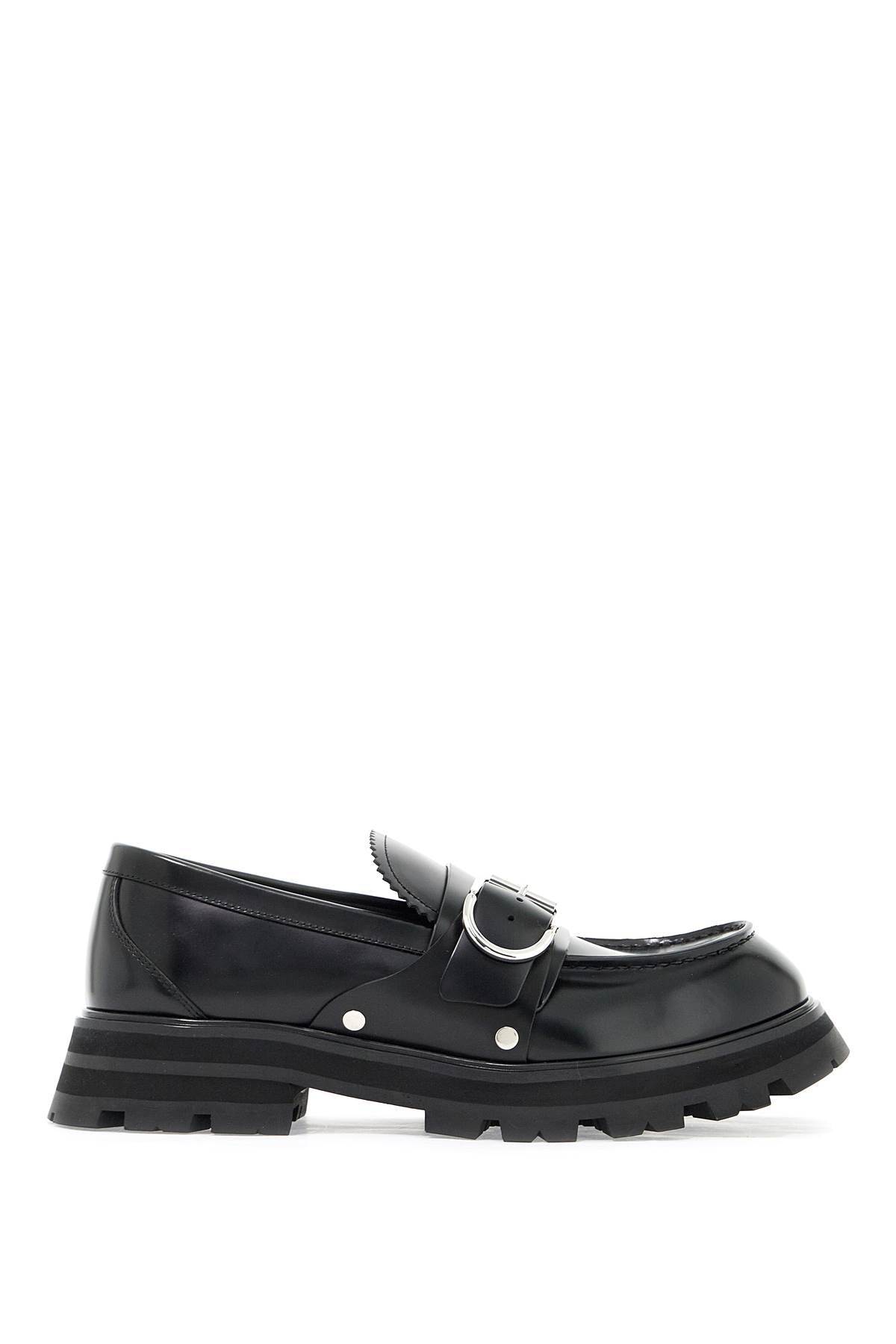 Alexander Mcqueen Brushed Leather Wander Loafers For