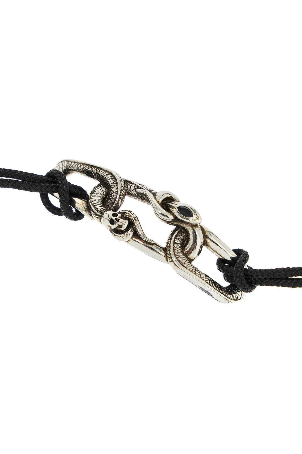 Alexander Mcqueen Snake And Skull Bracelet With Intricate