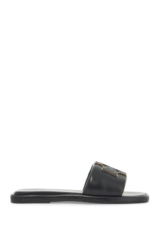 Tory Burch Double T Leather Slides