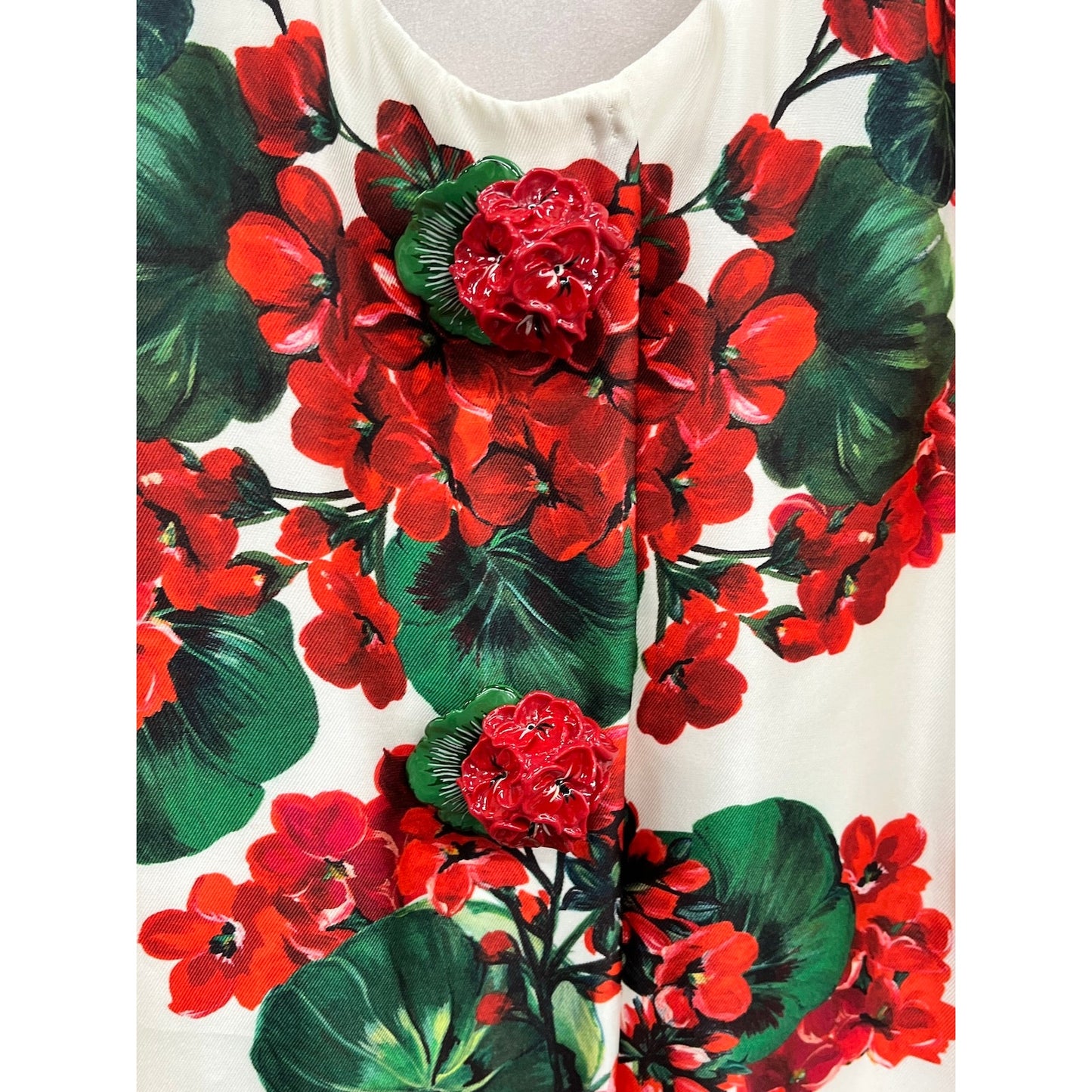 NWT Dolce & Gabbana Portofino Print Mikado Jacket White Red green IT 38  XS