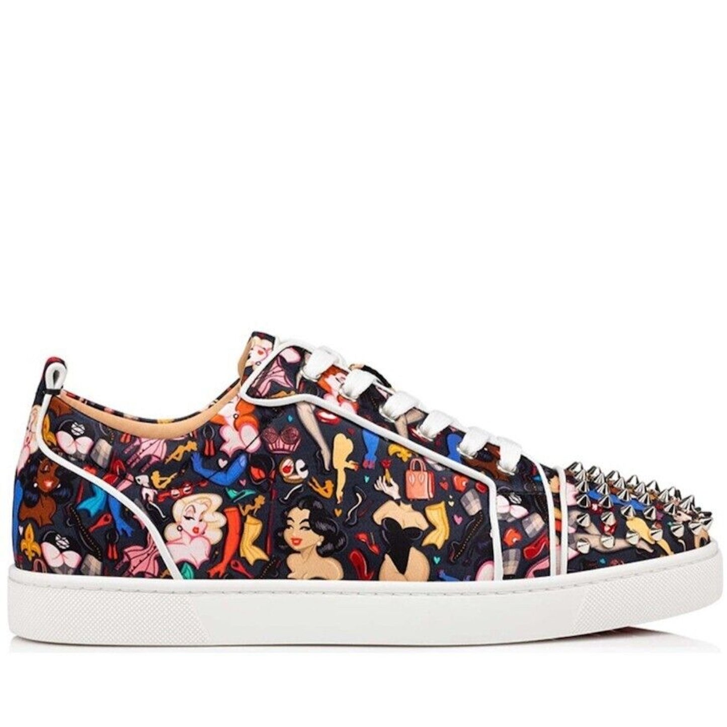 Christian Louboutin Louis Jr Spikes Dr Bored Limited Sneakers Multi