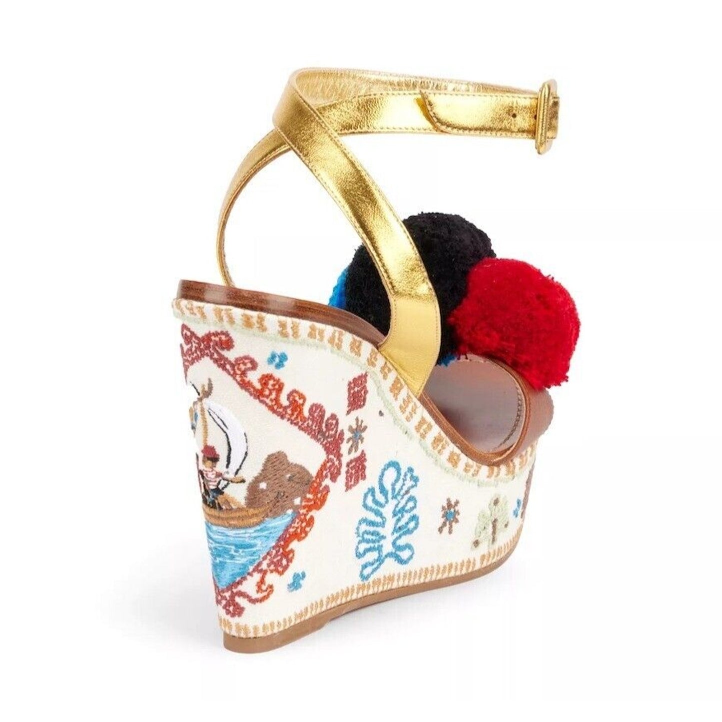 CHRISTIAN LOUBOUTIN Cycladissimo 120 Leather wedge sandals