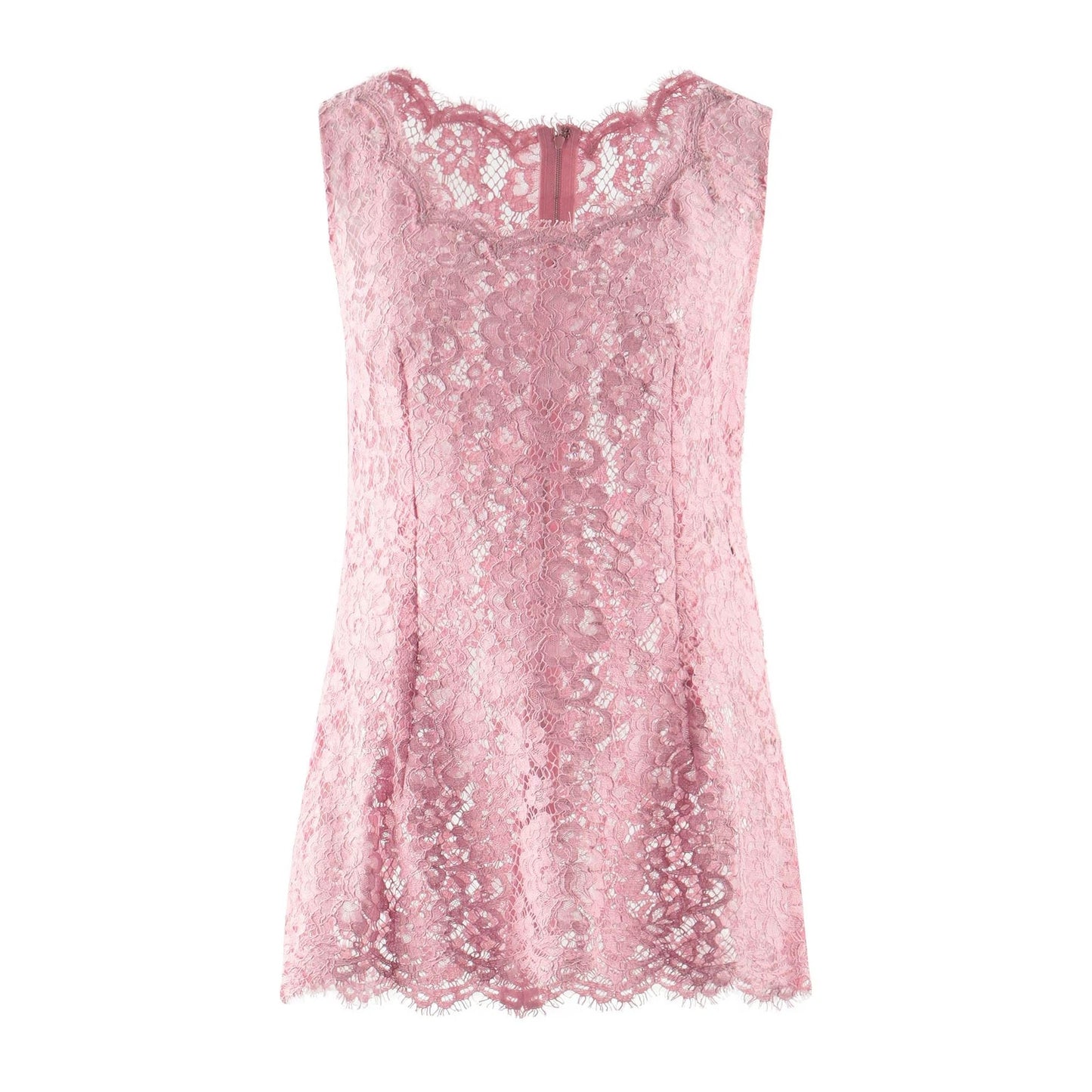 NWT Dolce & Gabbana Pink Lace Sleeveless Tank Top Blouse IT 40 S