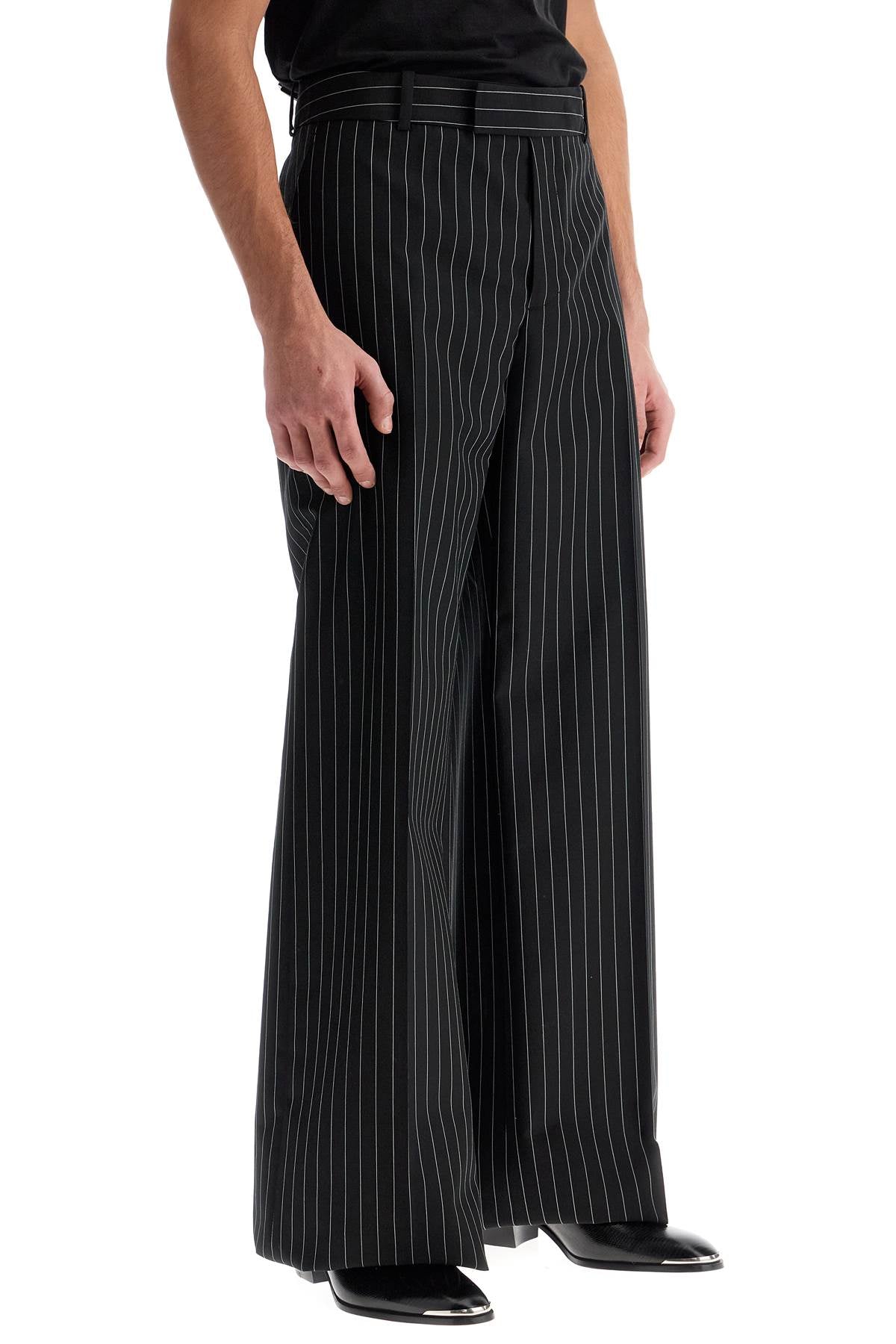 Alexander Mcqueen Low-Waisted Pinstripe