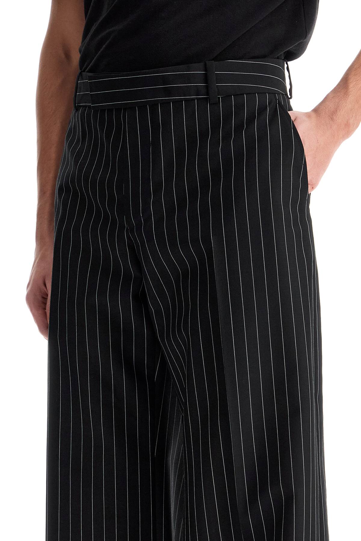 Alexander Mcqueen Low-Waisted Pinstripe