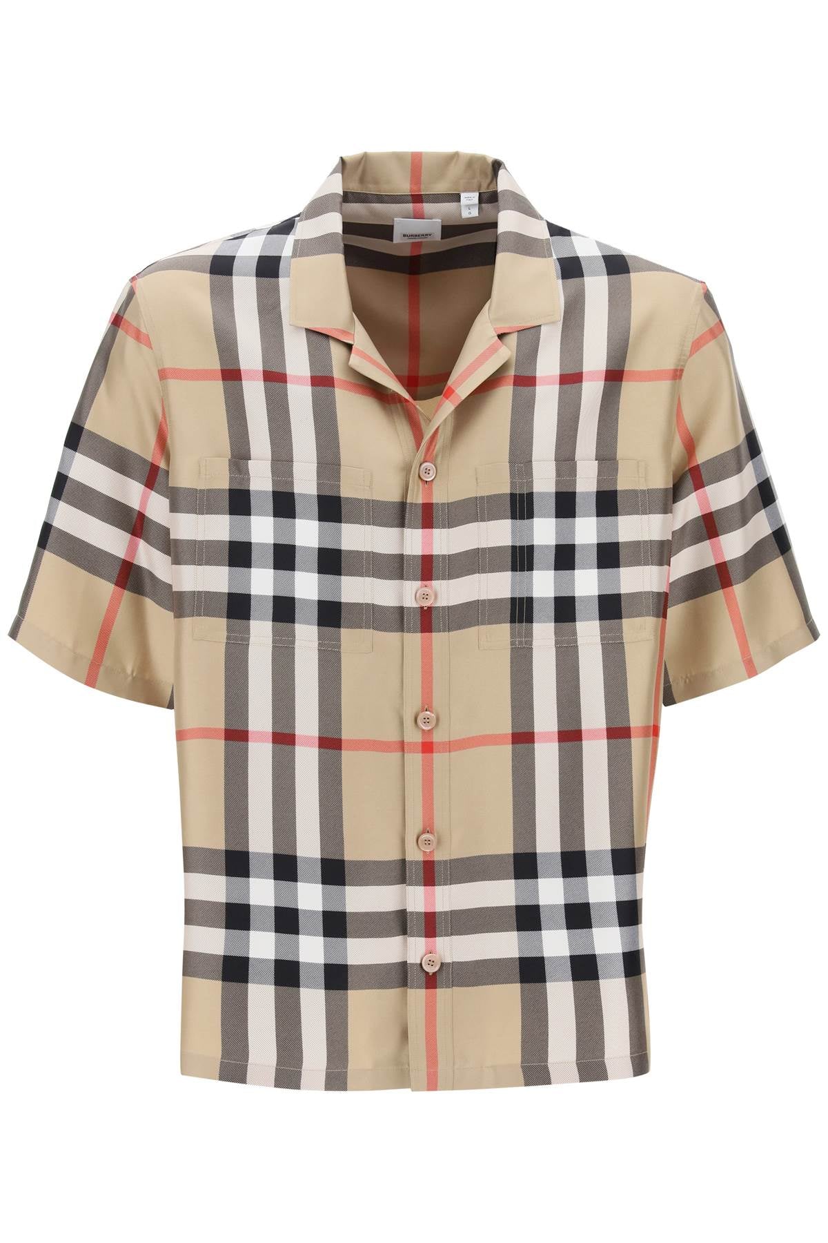 Burberry Bowling Shirt In Tartan Silk