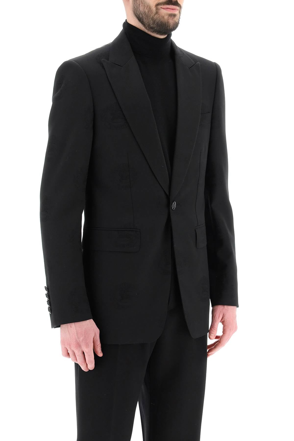 Burberry Tuxedo Jacket With Jacquard Details