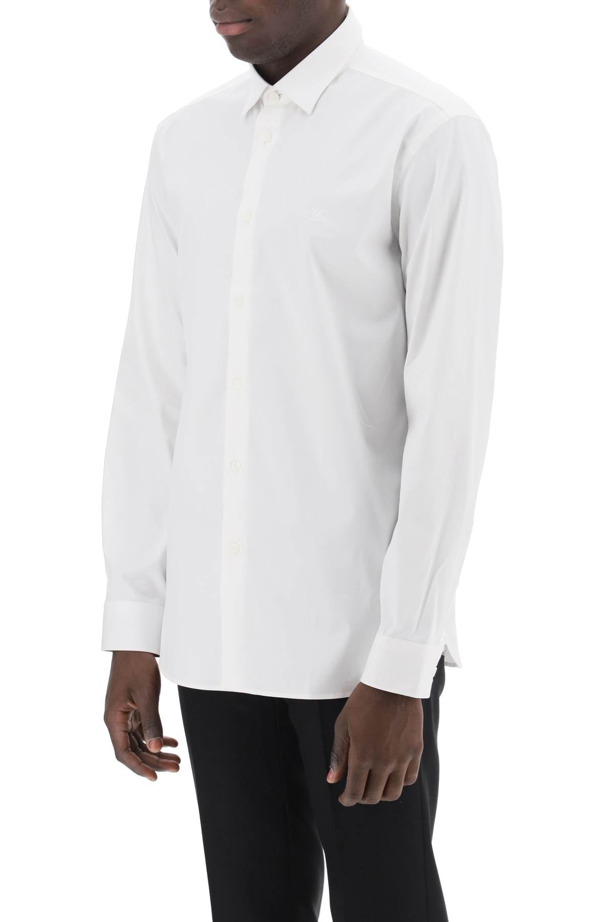 Burberry Sherfield Shirt In Stretch Cotton