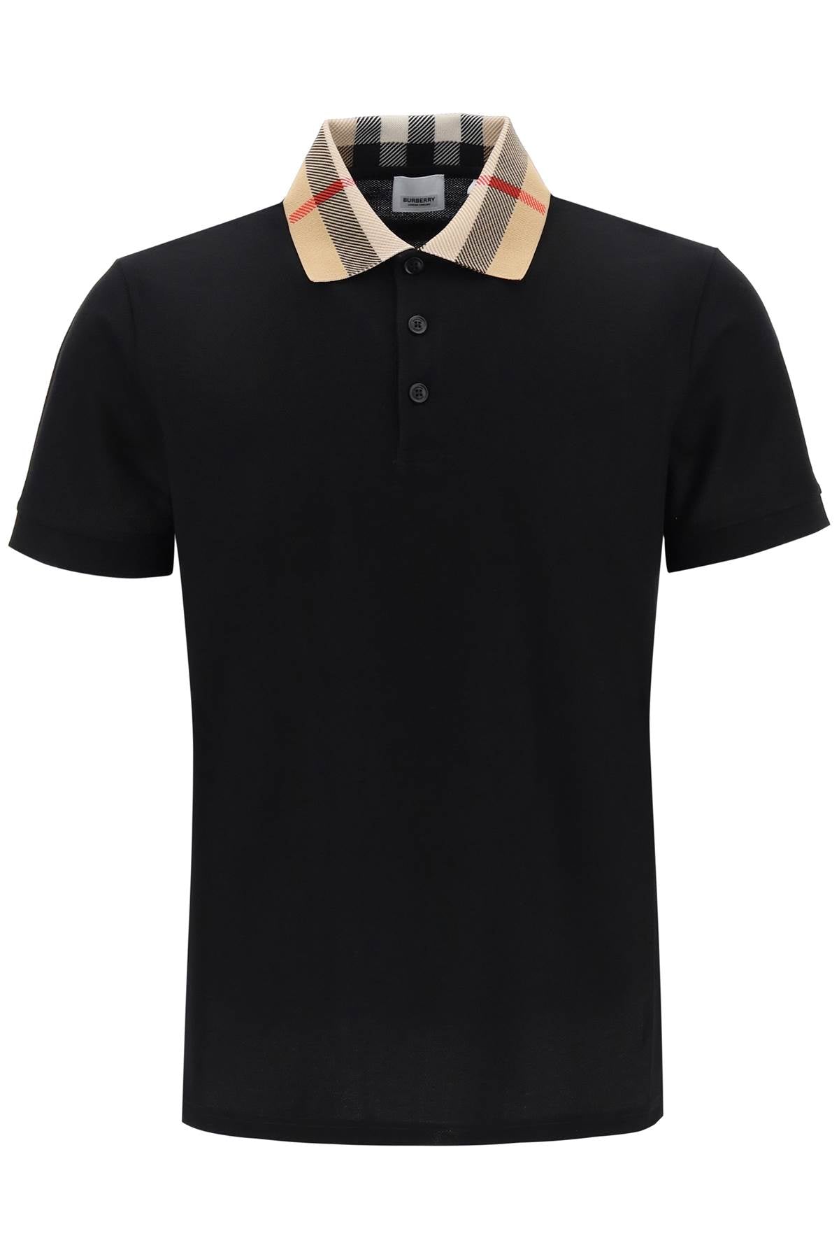 Burberry Cody Polo Shirt With Check Collar