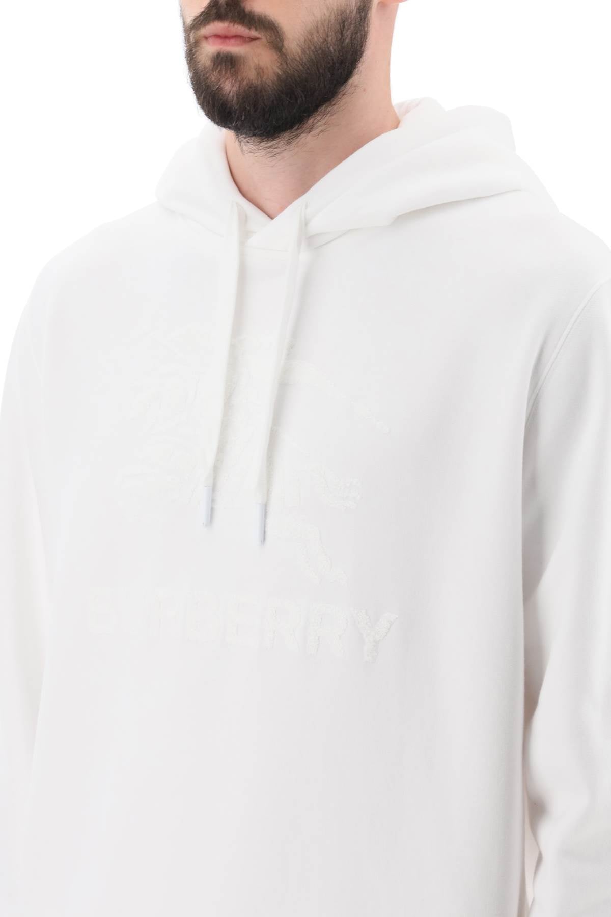 Burberry Raynerbridge Hoodie With Ekd Logo In Terry Cloth