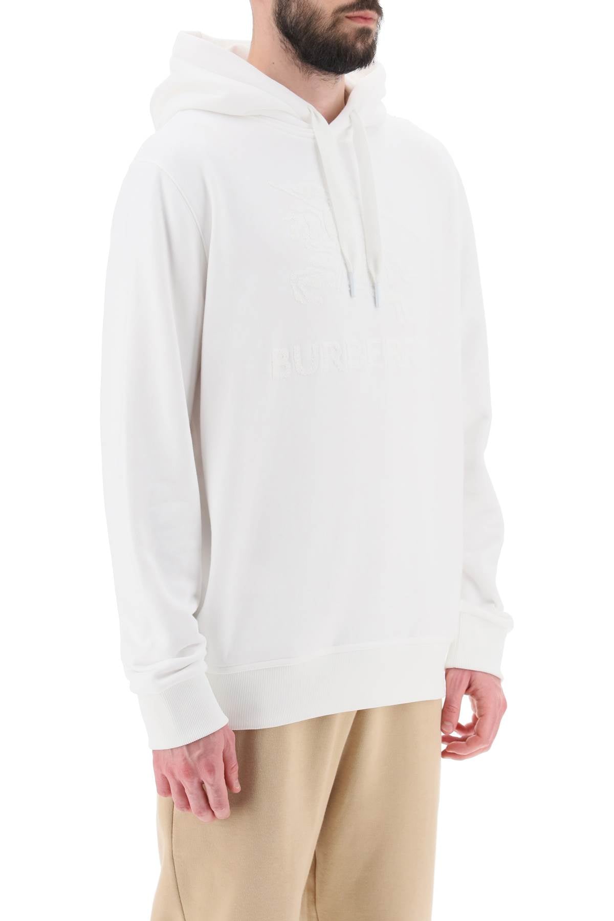 Burberry Raynerbridge Hoodie With Ekd Logo In Terry Cloth