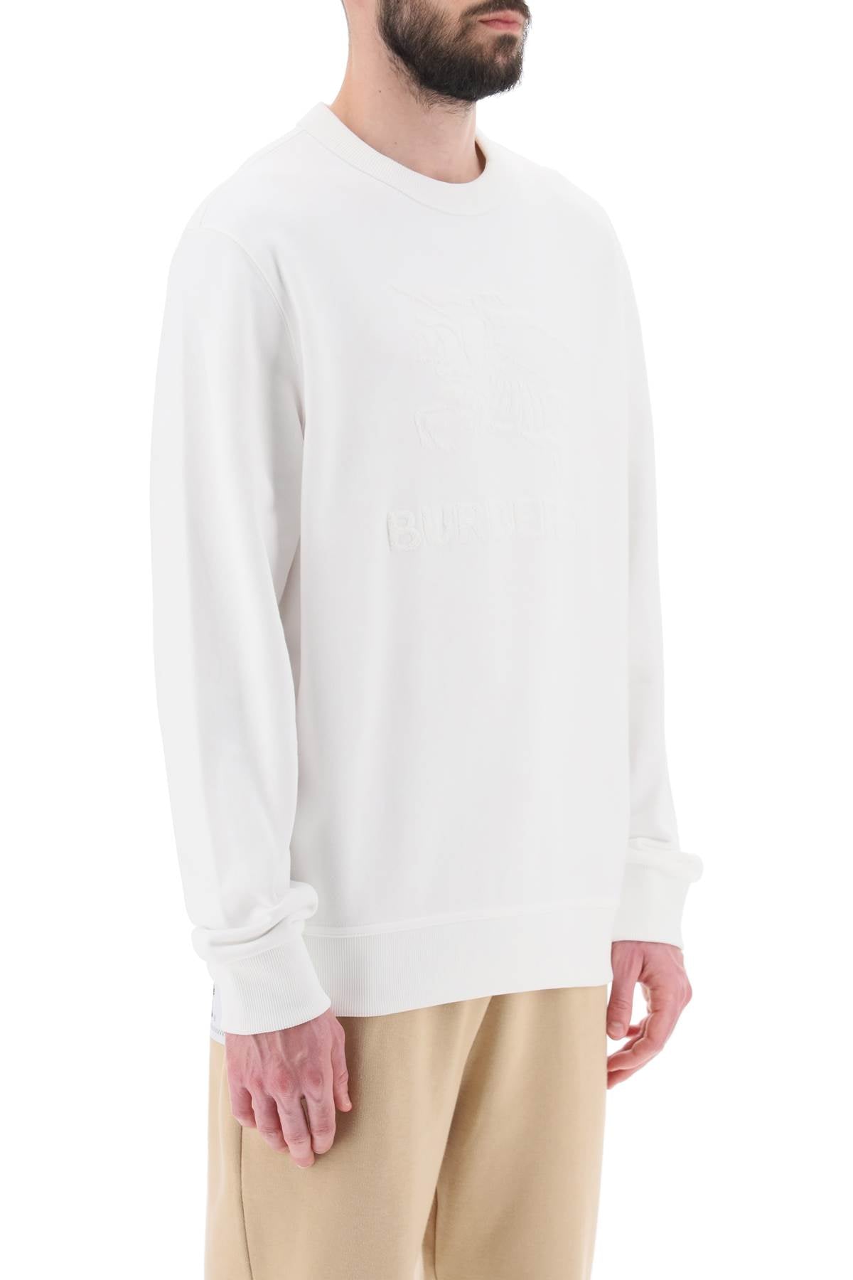 Burberry Rayner Crew-Neck Sweatshirt With Equestrian Knight