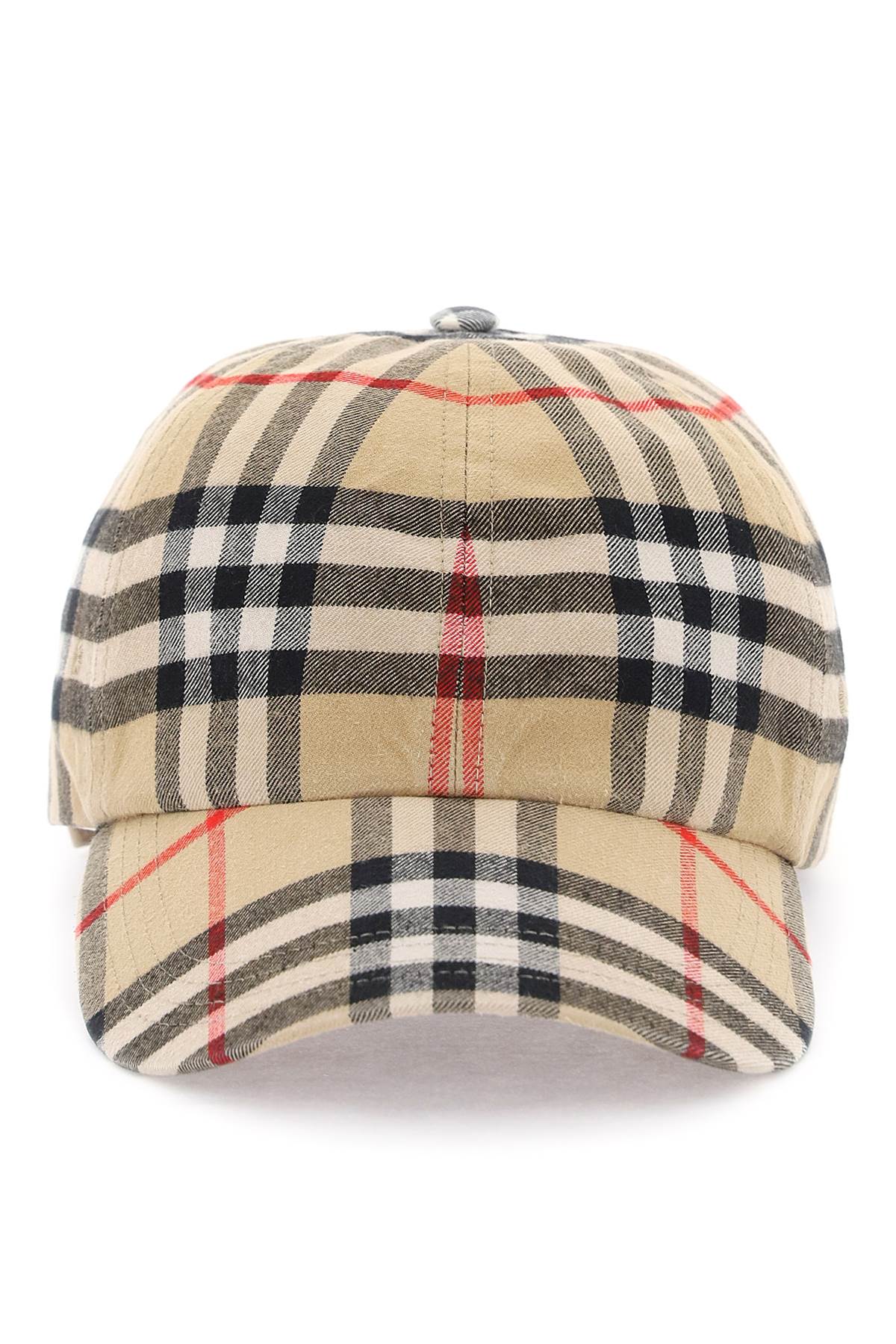 Burberry Check Cotton Baseball Cap