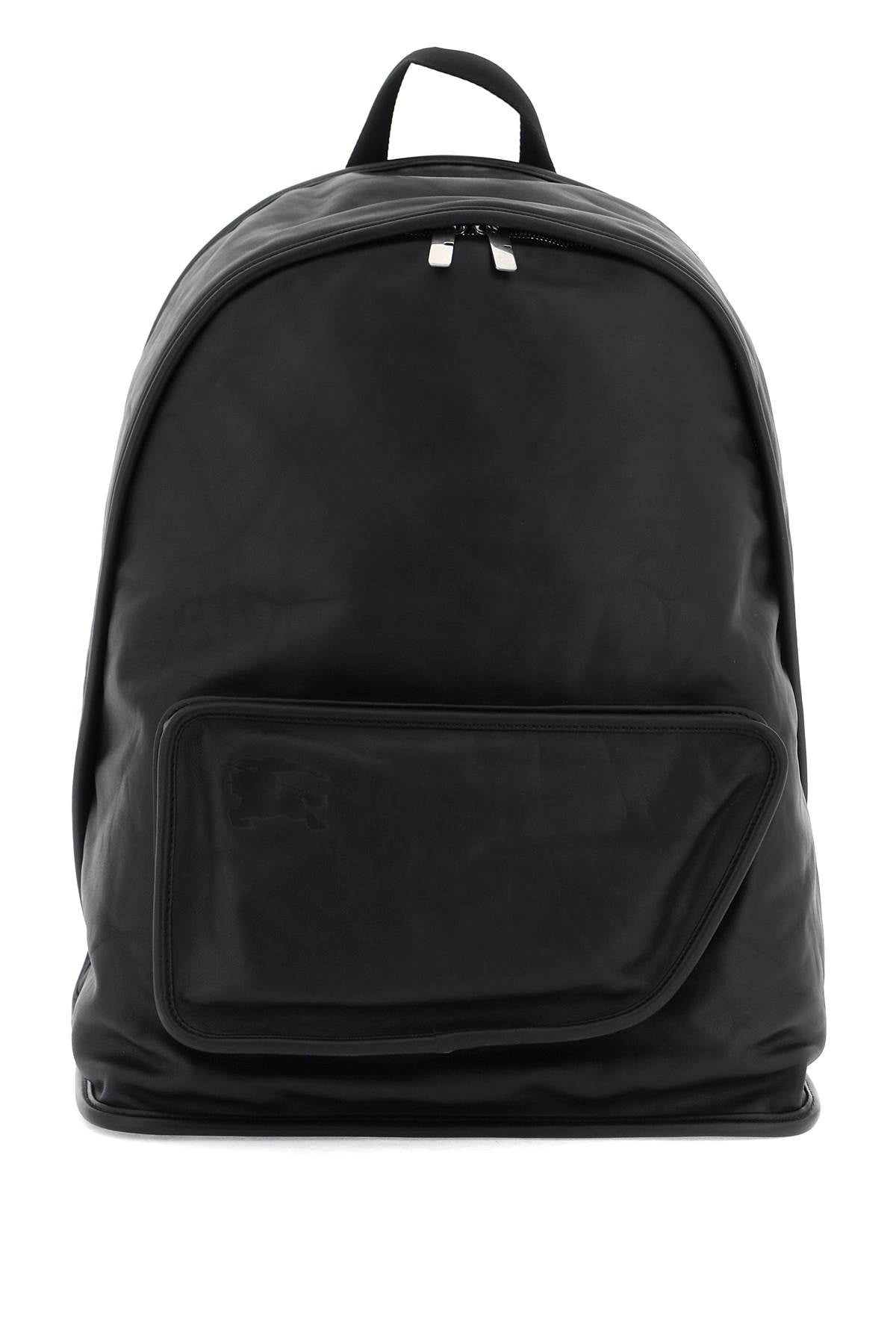 Burberry Crinkled Leather Shield Backpack