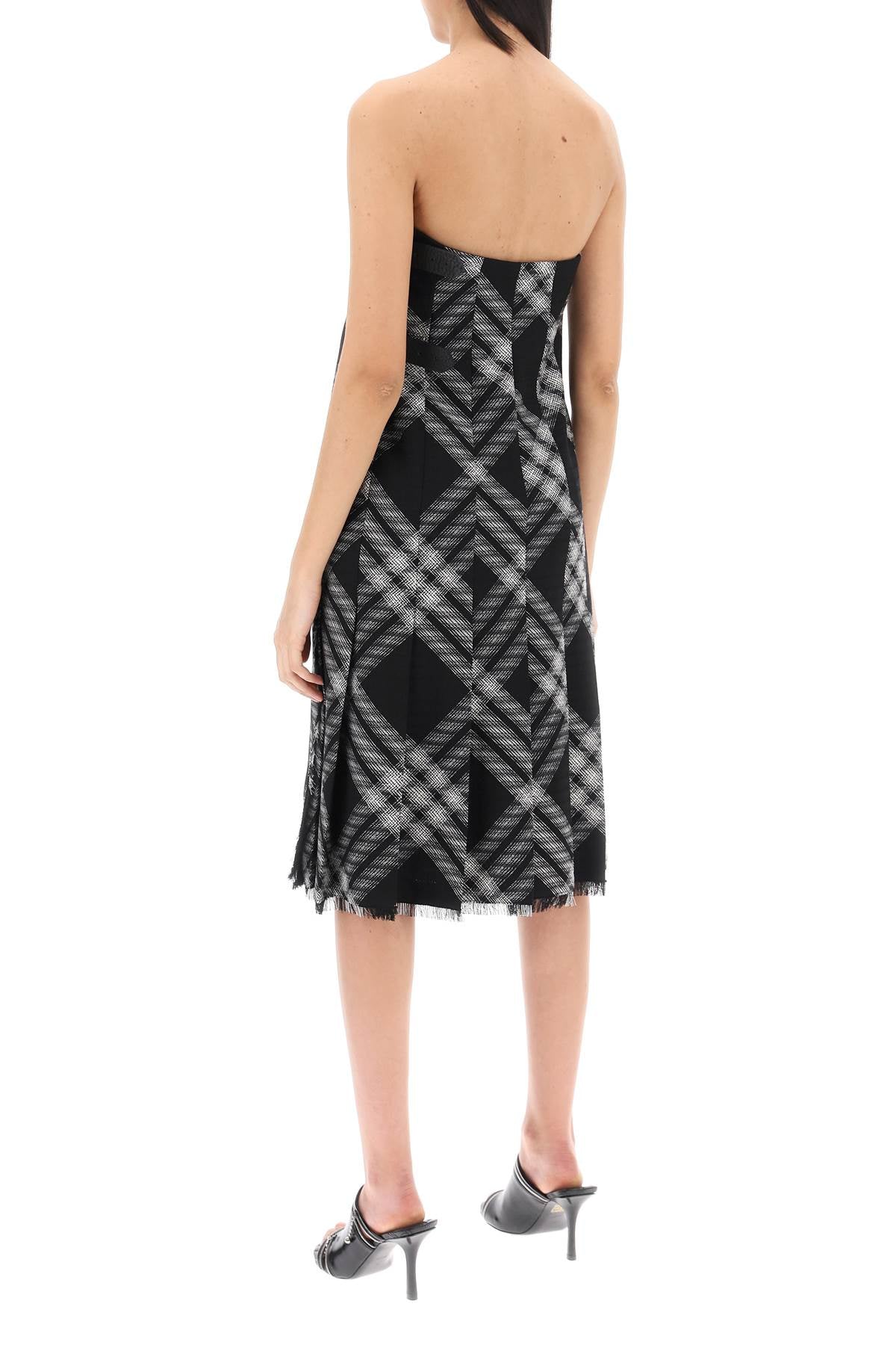 Burberry Midi Dress With Check Pattern