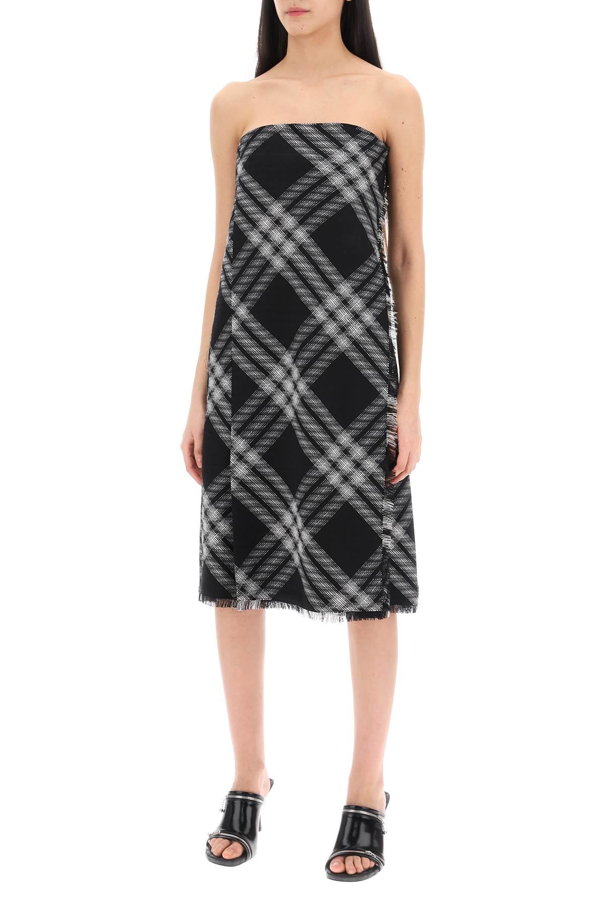 Burberry Midi Dress With Check Pattern