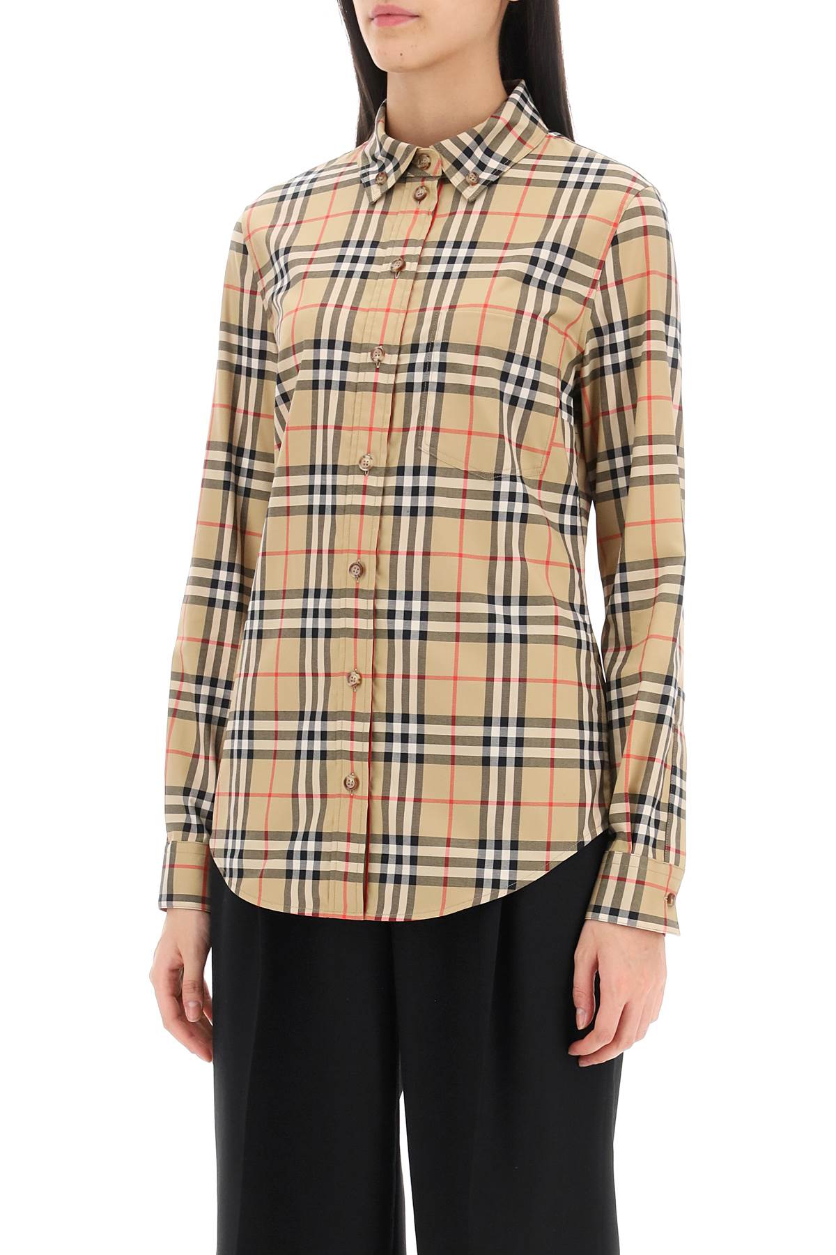 Burberry Lapwing Button-Down Shirt With Vintage Check Pattern