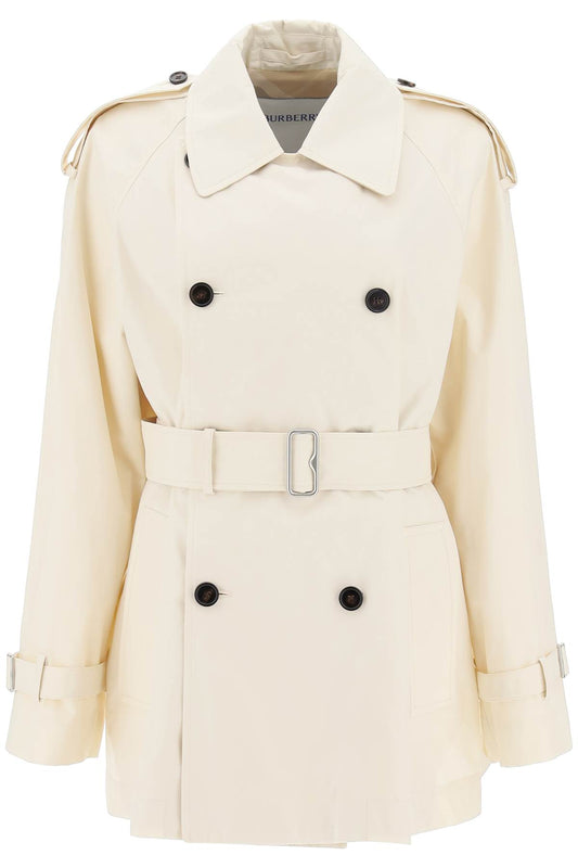 Burberry Short Cotton Gabardine Trench Coat