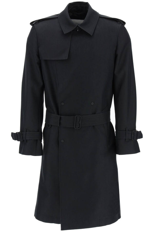 Burberry Double-Breasted Silk Blend Trench Coat