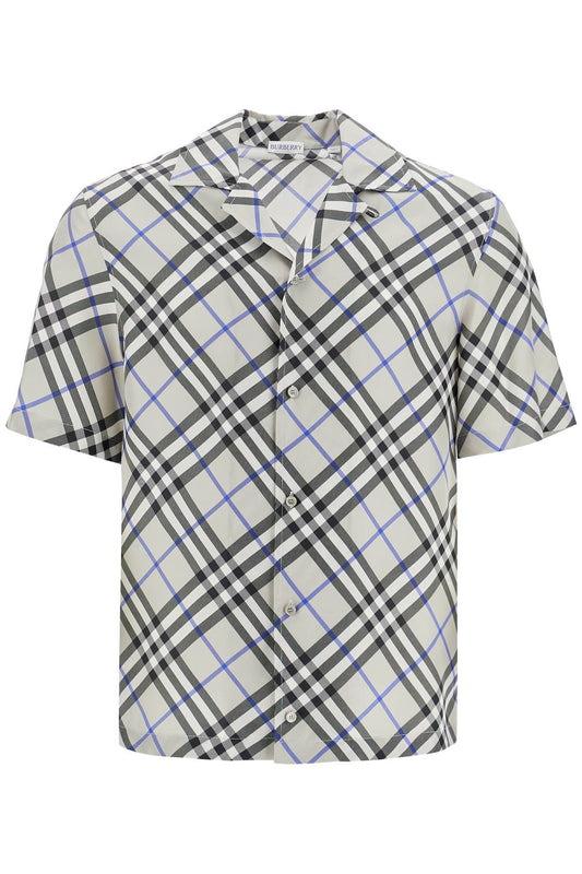 Burberry Ered Silk Short-Sleeved Shirt