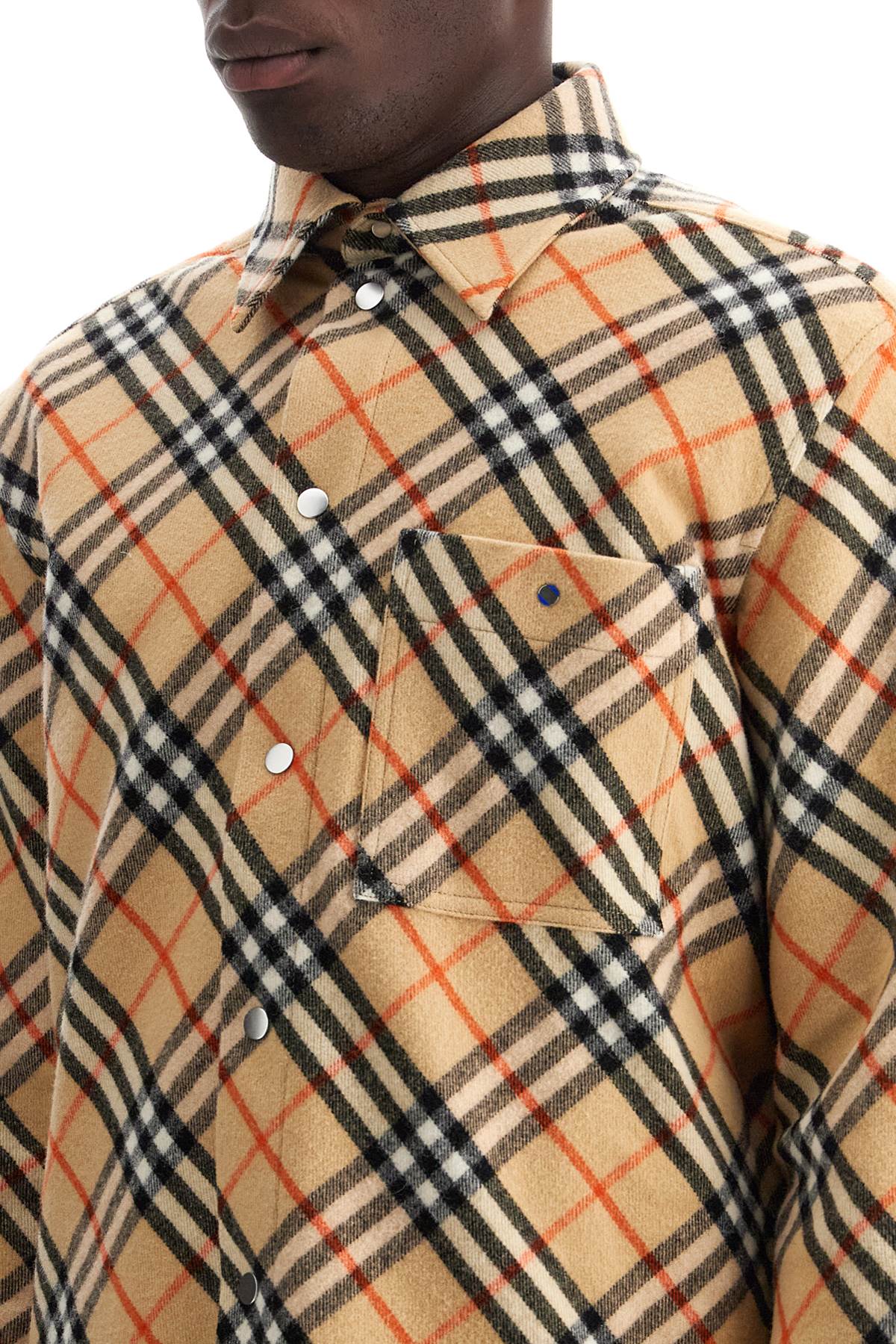 Burberry Check Wool Overshirt