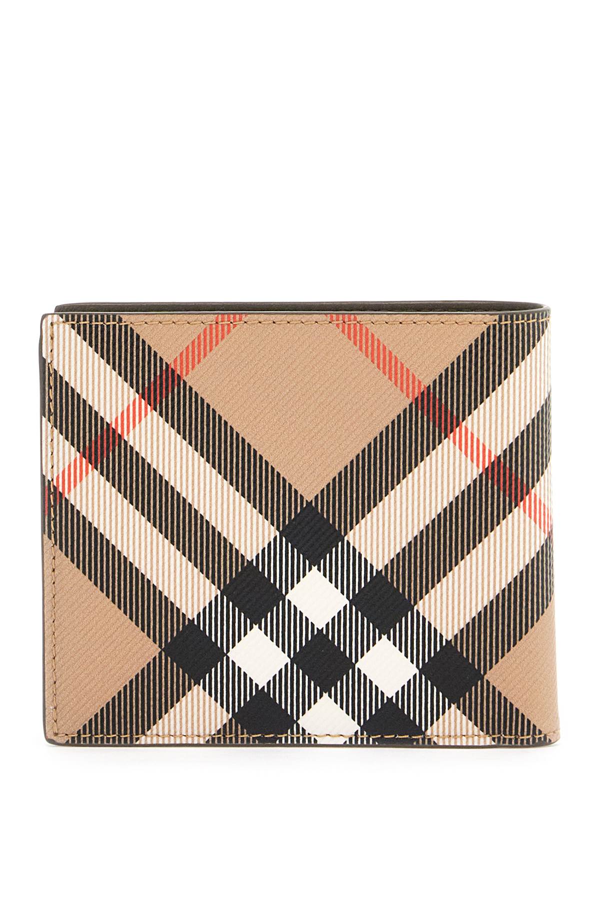 Burberry Book Wallet In Coated Canvas Bi-Fold Design