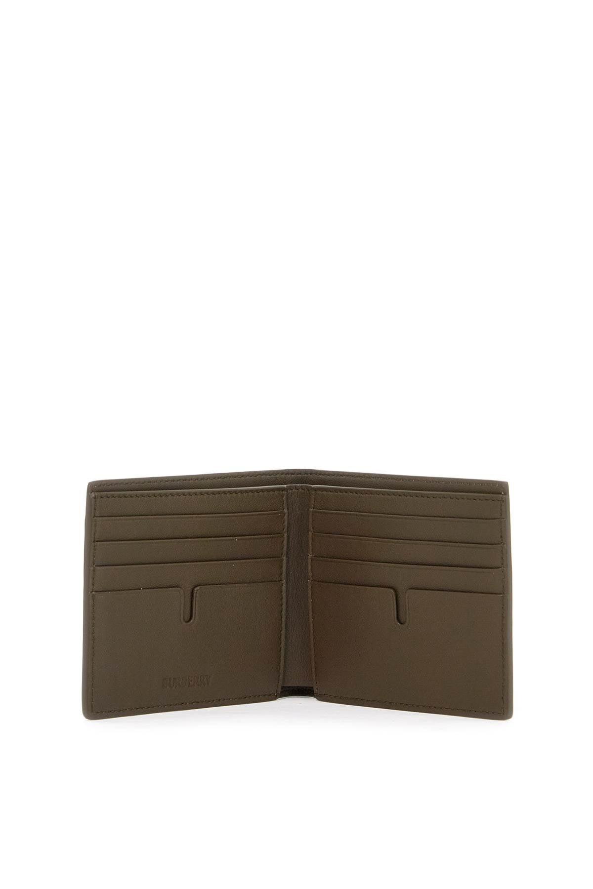 Burberry Book Wallet In Coated Canvas Bi-Fold Design