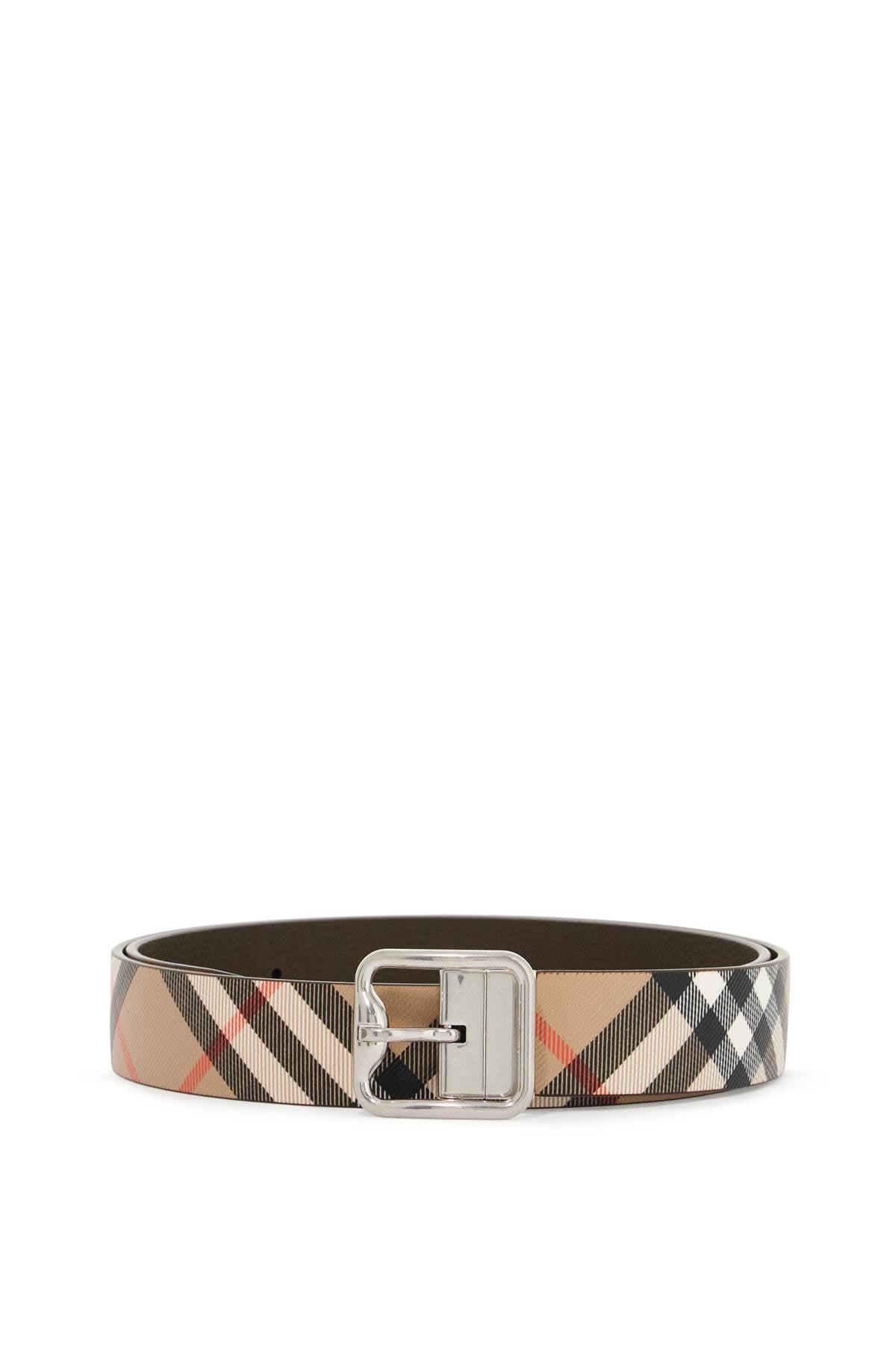 Burberry Reversible B Buckle Check Belt