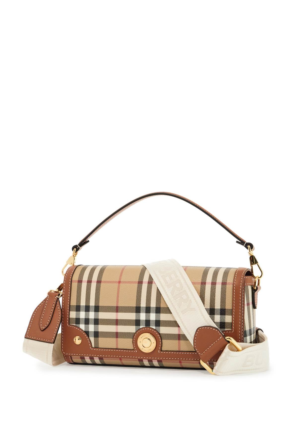 Burberry Shoulder Bag With Check Pattern Notes