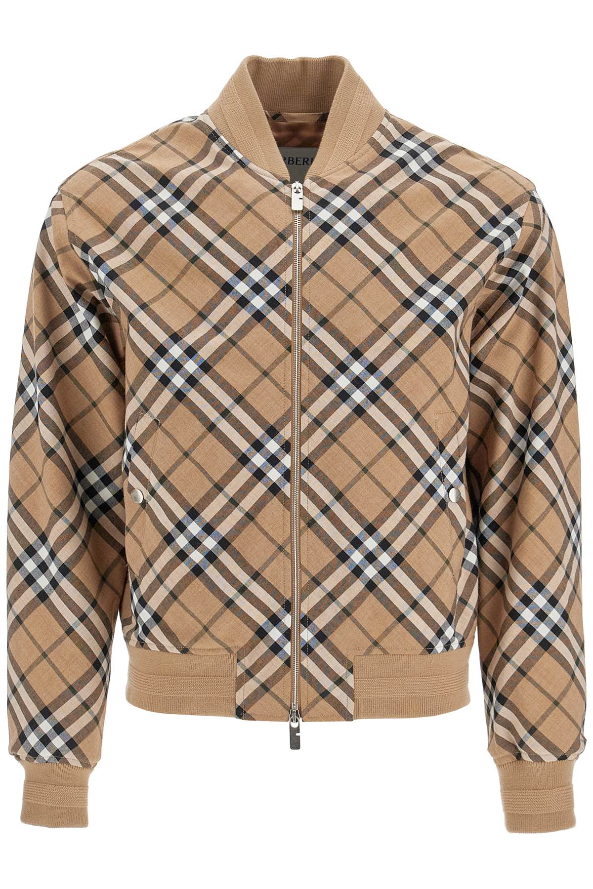 Burberry Ered Harrington Jacket In Wool Blend