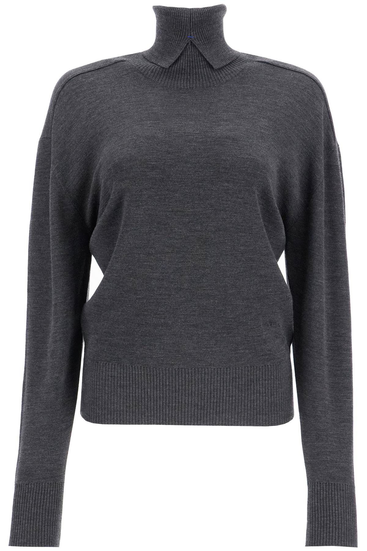 Burberry High-Neck Wool Pullover Sweater