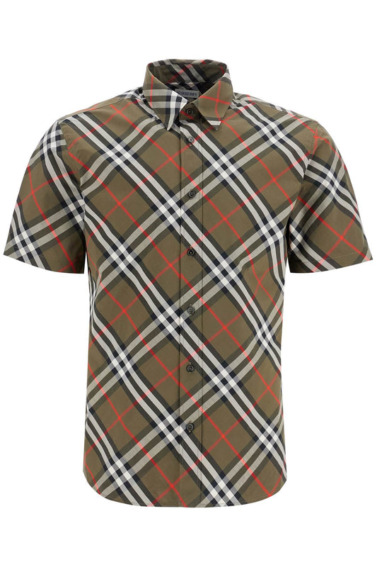 Burberry Ered Cotton Short-Sleeved Shirt