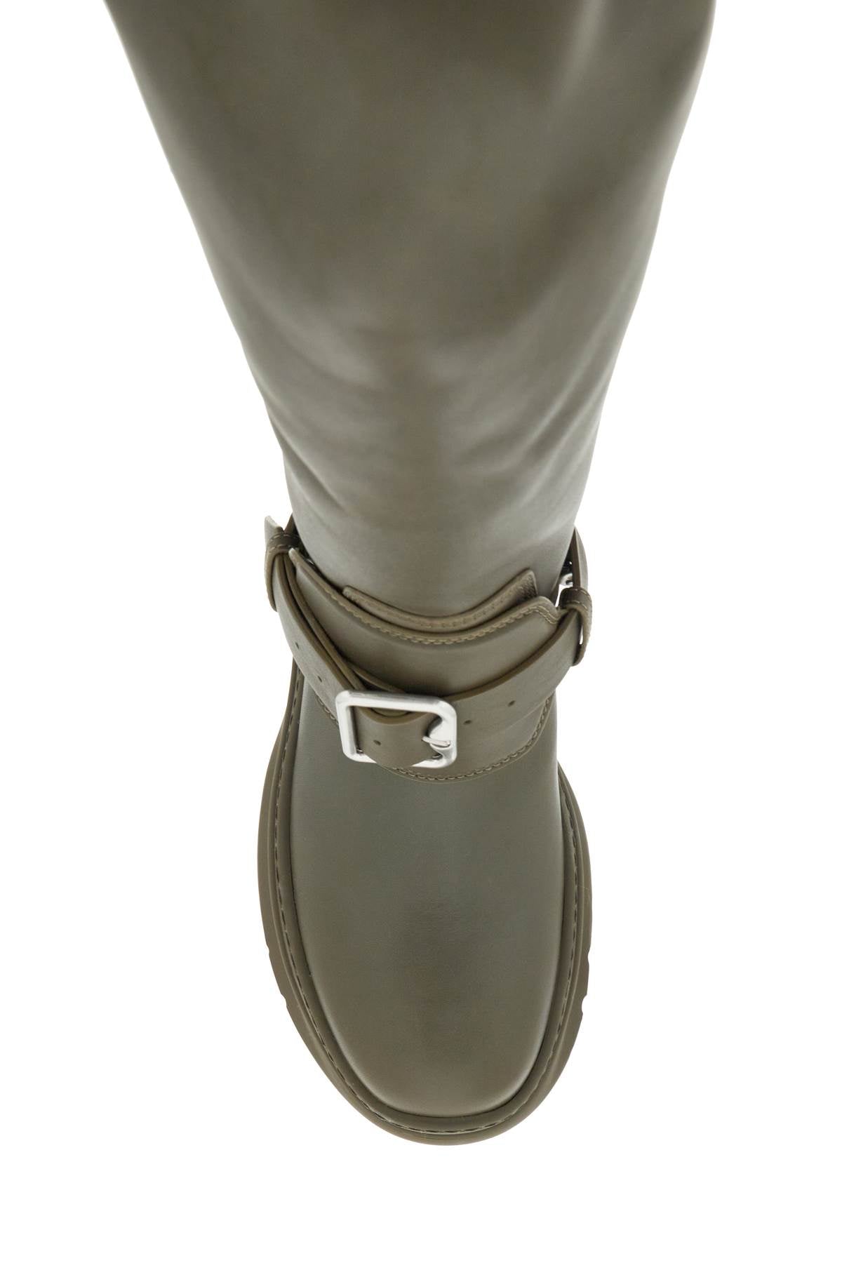 Burberry Equestrian-Style Leather Riding Boots