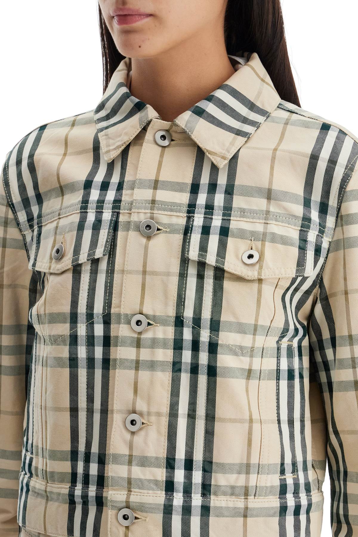 Burberry Cropped Checkered Jacket For