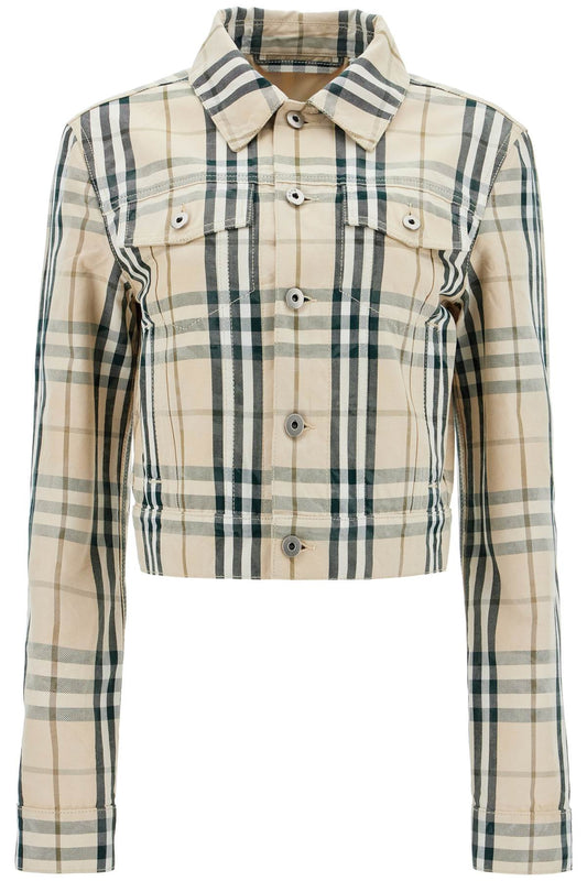 Burberry Cropped Checkered Jacket For