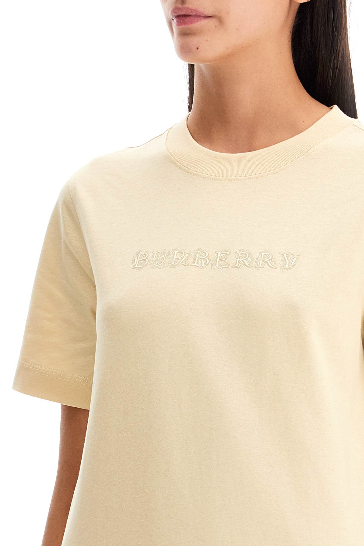 Burberry Cotton T-Shirt With Paisley Logo