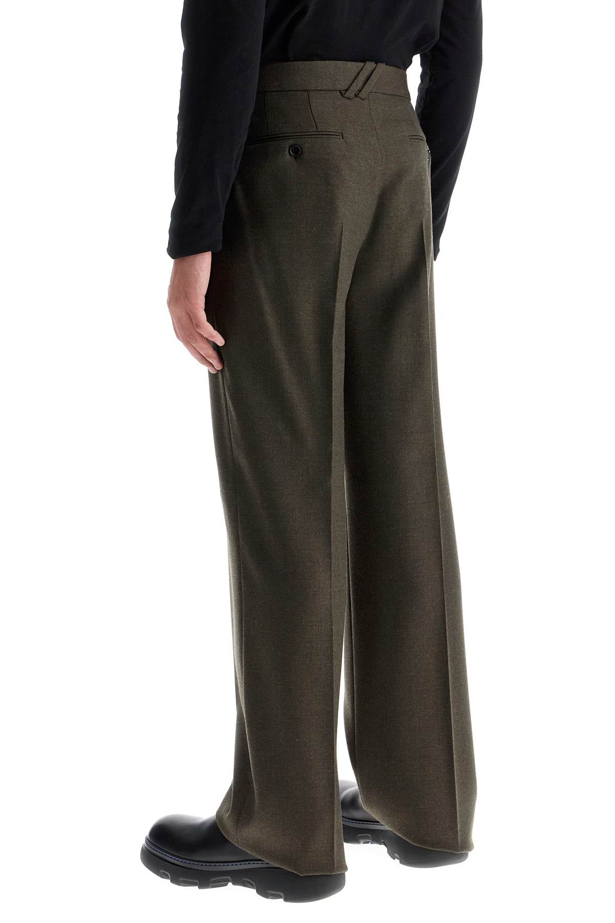 Burberry Wool Twill Trousers In Eight