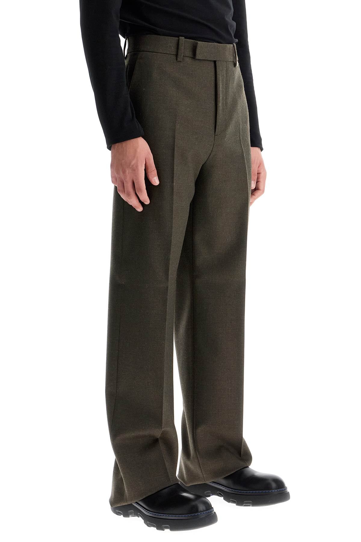 Burberry Wool Twill Trousers In Eight