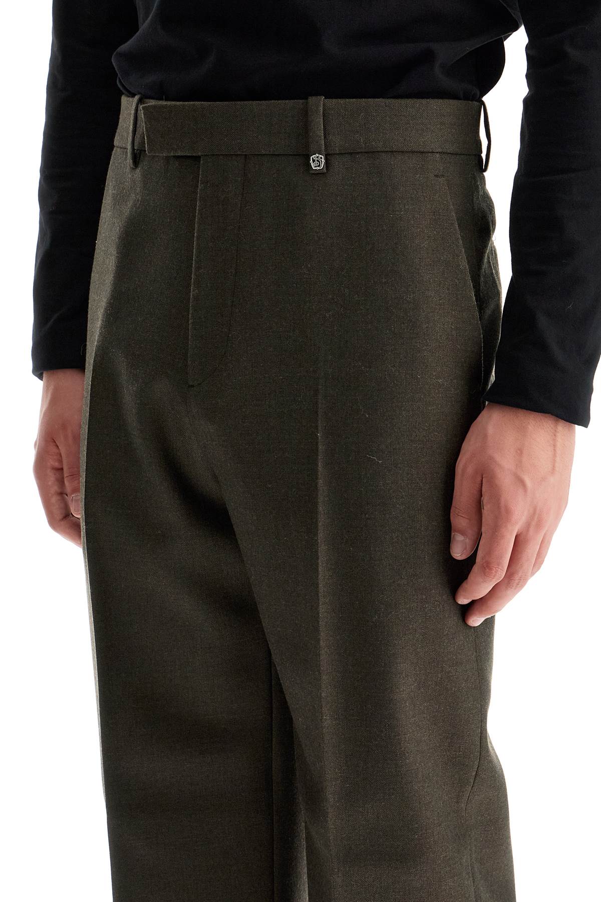 Burberry Wool Twill Trousers In Eight