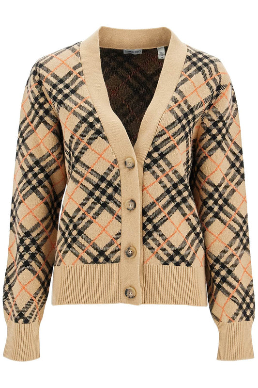 Burberry Ered Cashmere Boxy Cardigan With