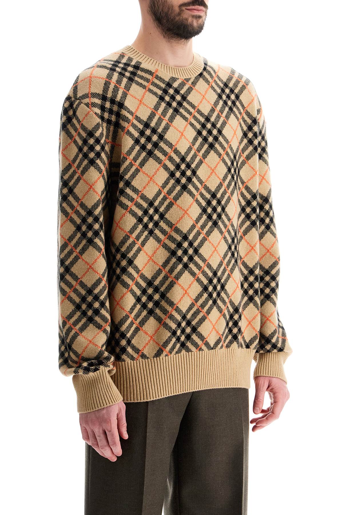 Burberry Cashmere Check Pullover Swe