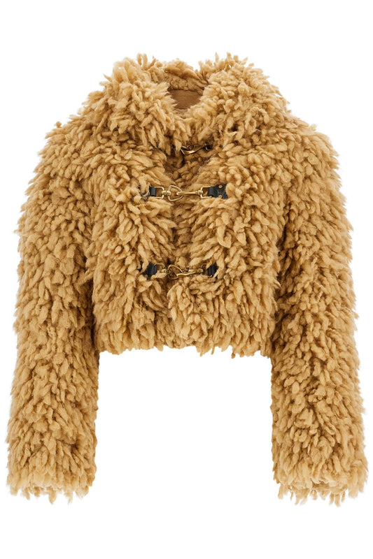 Burberry Cropped Faux Fur Effect Jacket