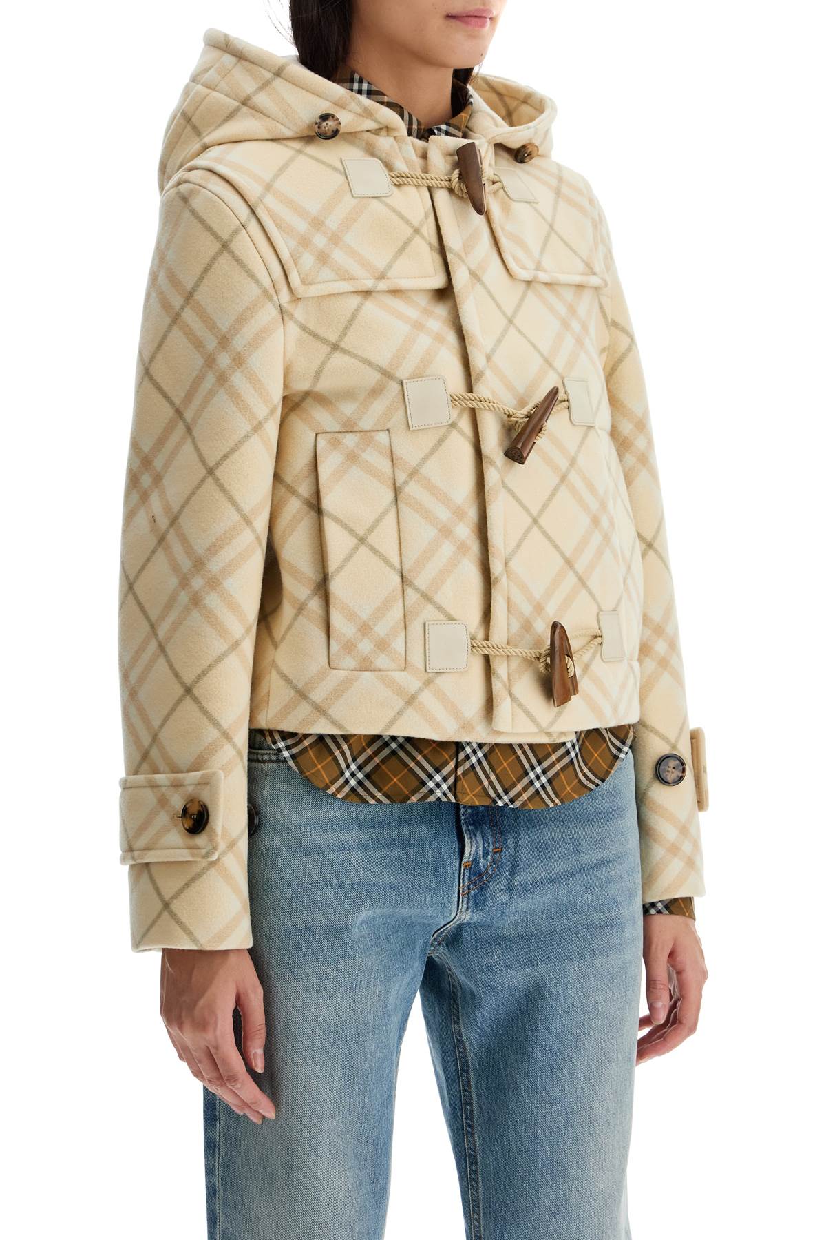 Burberry Montgomery Cropped In Wool And Cash