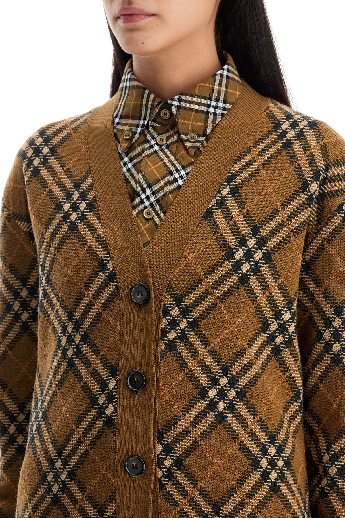 Burberry Ered Wool And Mohair Cardigan Sweater