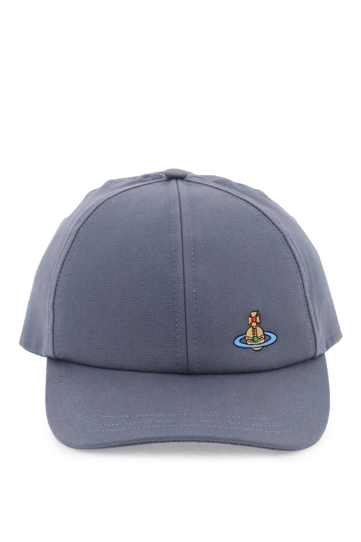 Vivienne Westwood Uni Colour Baseball Cap With Orb Embroidery