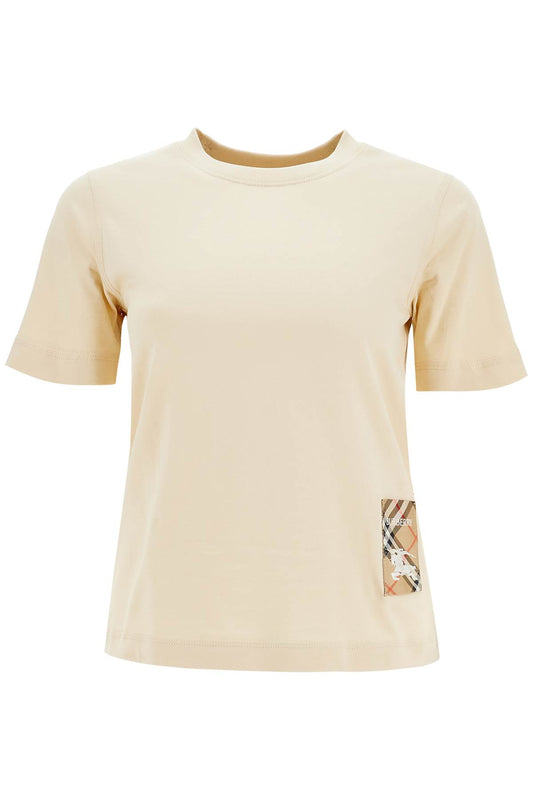 Burberry T-Shirt With Patch Logo Design