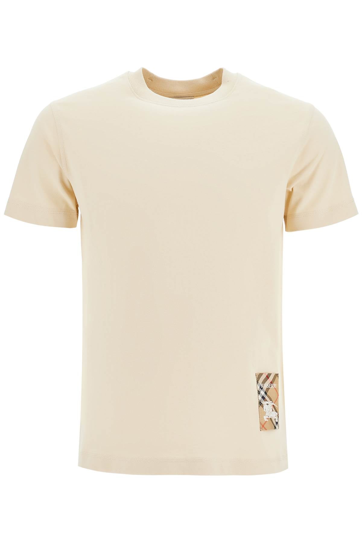 Burberry Ered Slim T-Shirt With Label And Check